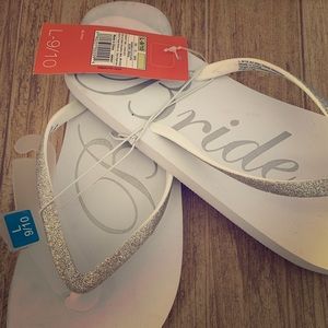 NEW bride flip flops